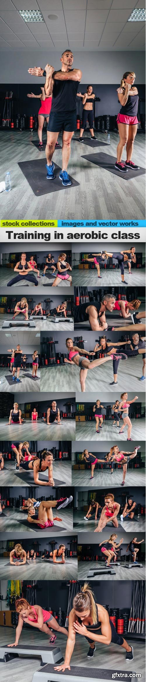 Training in aerobic class, 15 x UHQ JPEG