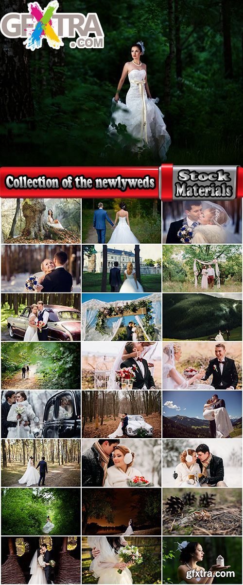 Collection of the newlyweds in the woods on the nature of the bride and groom in love wedding couple 25 HQ Jpeg