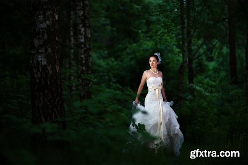 Collection of the newlyweds in the woods on the nature of the bride and groom in love wedding couple 25 HQ Jpeg