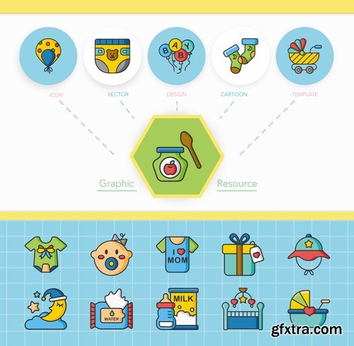 Collection logo icon web design element site 25-25 EPS