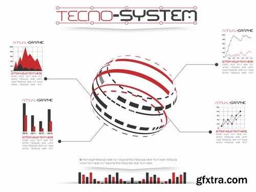 Collection of business infographics template is an example of a web site is a step by step calculation 5-25 EPS