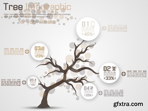 Collection of business infographics template is an example of a web site is a step by step calculation 5-25 EPS