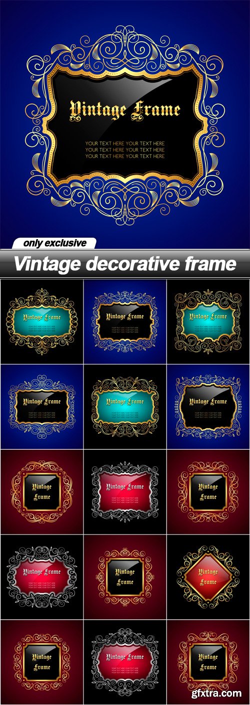 Vintage decorative frame - 16 EPS