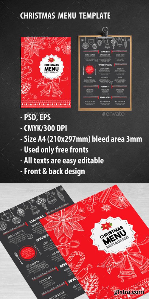 GR - Christmas Restaurant Template 13298103