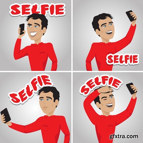 People and selfie - 8 EPS