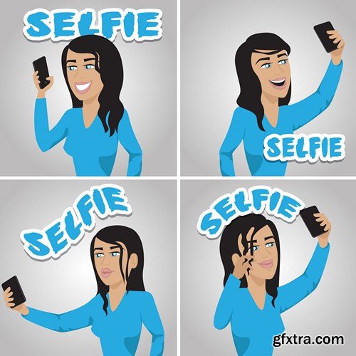 People and selfie - 8 EPS