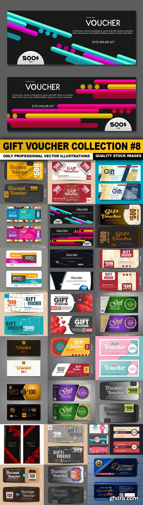 Gift Voucher Collection #8 - 25 Vector