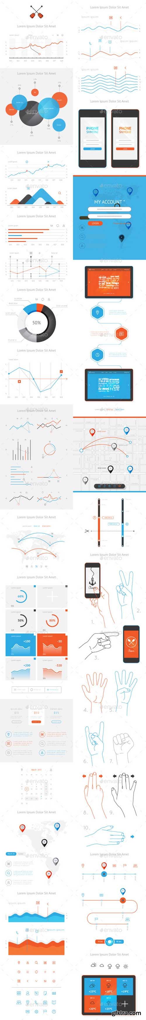 GR - Vector elements of infographics and user interface 10131981