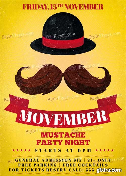 Movember PSD V2 Flyer Template