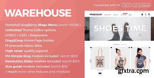 ThemeForest - Warehouse 3.8.2 - Responsive Prestashop 1.6 Theme + Blog - 3178575