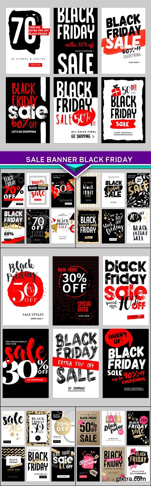 Sale banner black friday 6X EPS