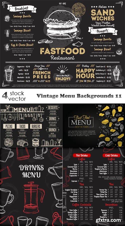 Vectors - Vintage Menu Backgrounds 11