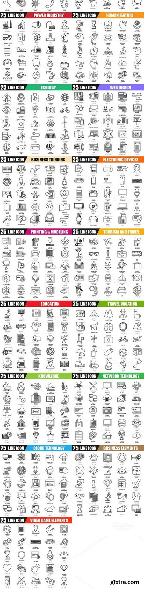 CM - Bundle Thin Line Business Icons 940999