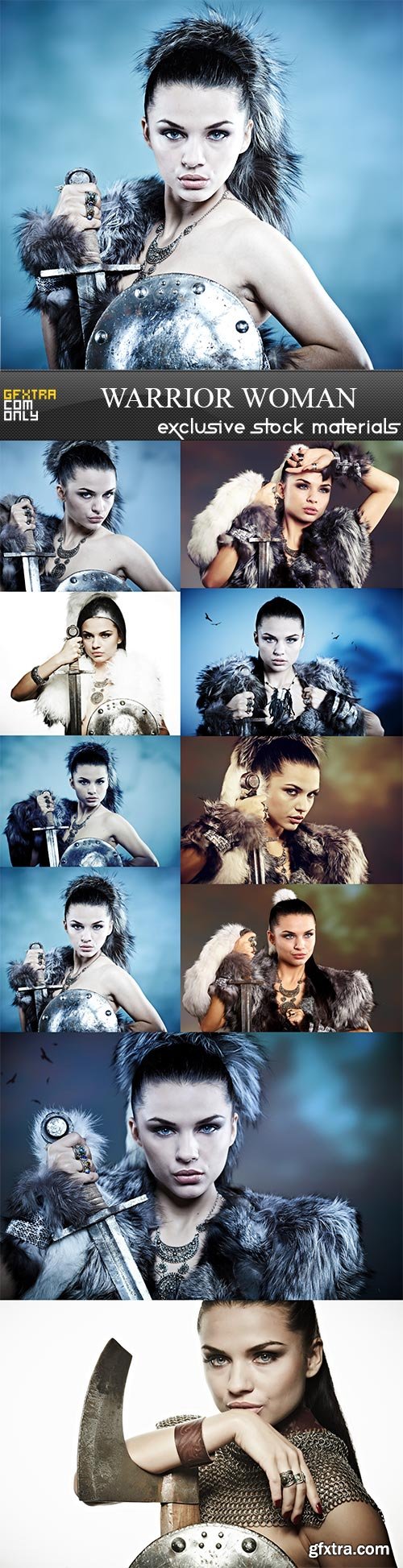 Warrior woman, 10 x UHQ JPEG