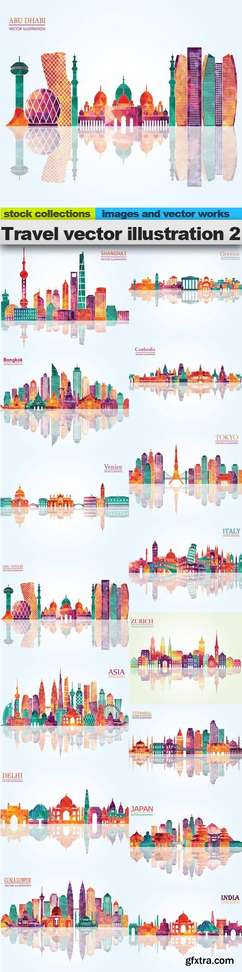 Travel vector illustration 2, 15 x EPS