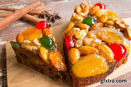 Collection of fruit cake piece of fruit pastry a berry 25 HQ Jpeg