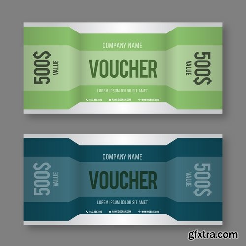 Collection gift certificate business card banner flyer calling card poster 18-25 EPS