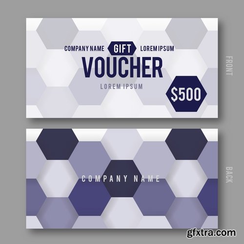 Collection gift certificate business card banner flyer calling card poster 18-25 EPS