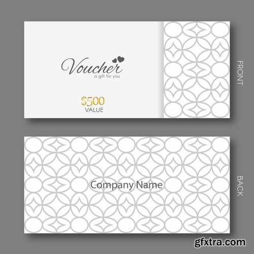 Collection gift certificate business card banner flyer calling card poster 18-25 EPS