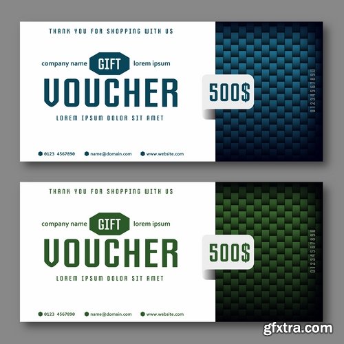 Collection gift certificate business card banner flyer calling card poster 18-25 EPS