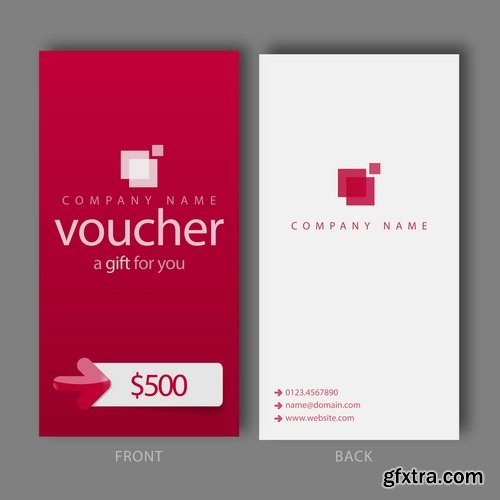 Collection gift certificate business card banner flyer calling card poster 18-25 EPS