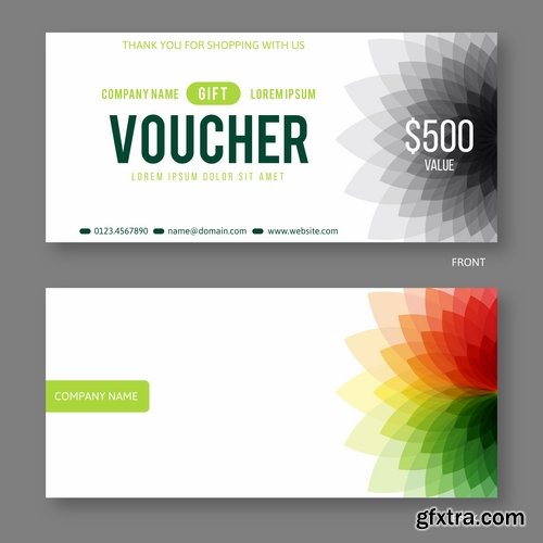 Collection gift certificate business card banner flyer calling card poster 18-25 EPS