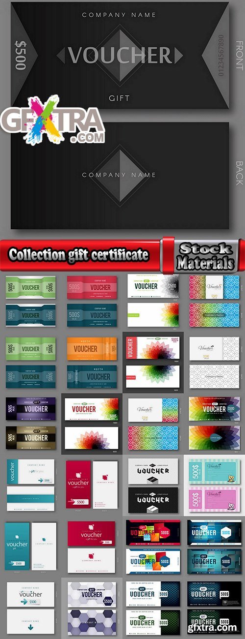 Collection gift certificate business card banner flyer calling card poster 18-25 EPS