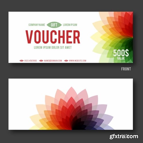 Collection gift certificate business card banner flyer calling card poster 18-25 EPS