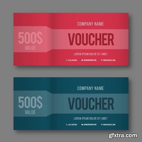 Collection gift certificate business card banner flyer calling card poster 18-25 EPS