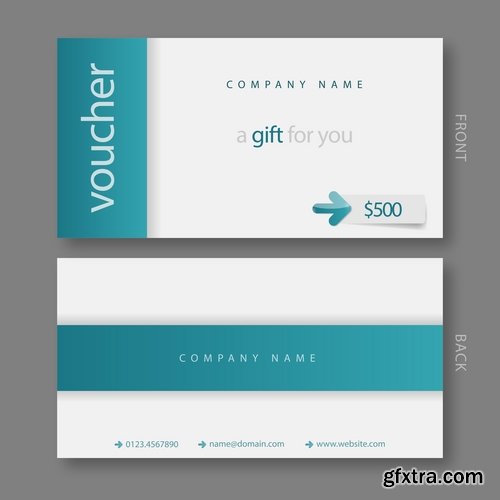 Collection gift certificate business card banner flyer calling card poster 18-25 EPS