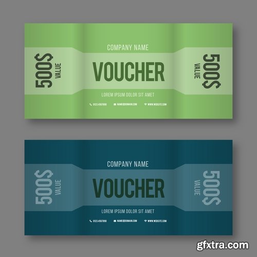 Collection gift certificate business card banner flyer calling card poster 18-25 EPS