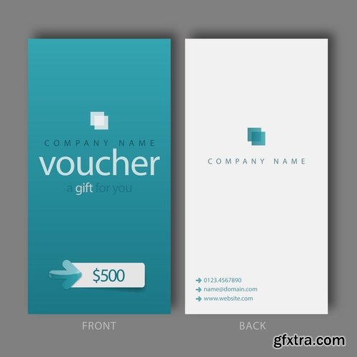 Collection gift certificate business card banner flyer calling card poster 18-25 EPS