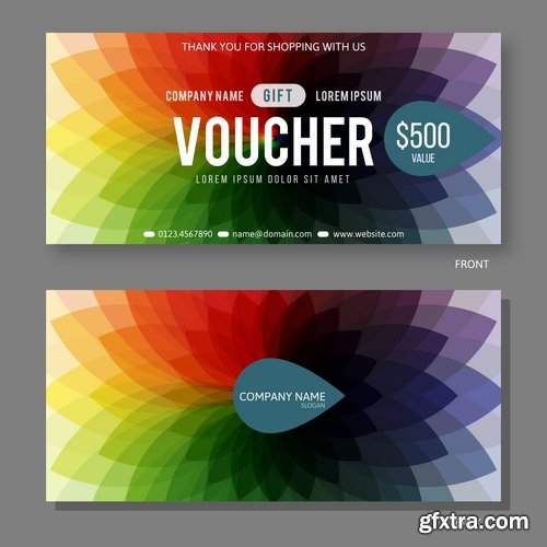 Collection gift certificate business card banner flyer calling card poster 18-25 EPS