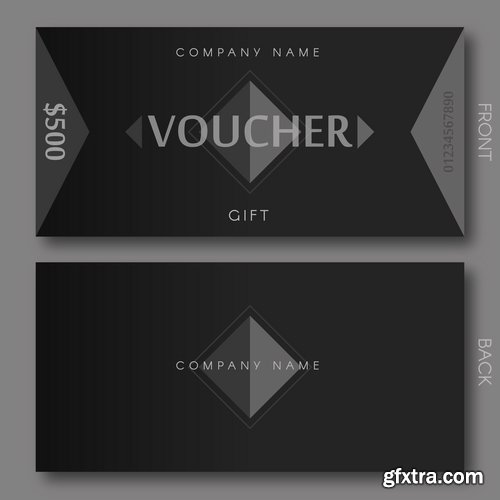 Collection gift certificate business card banner flyer calling card poster 18-25 EPS