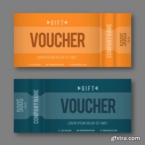 Collection gift certificate business card banner flyer calling card poster 18-25 EPS