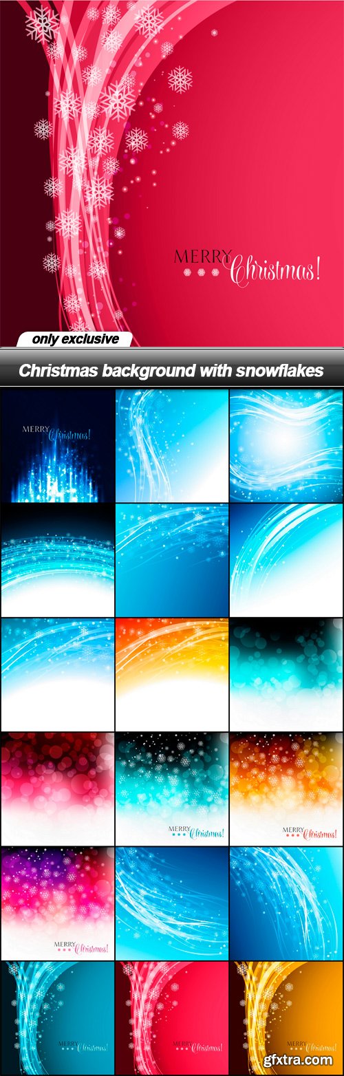 Christmas background with snowflakes - 18 EPS