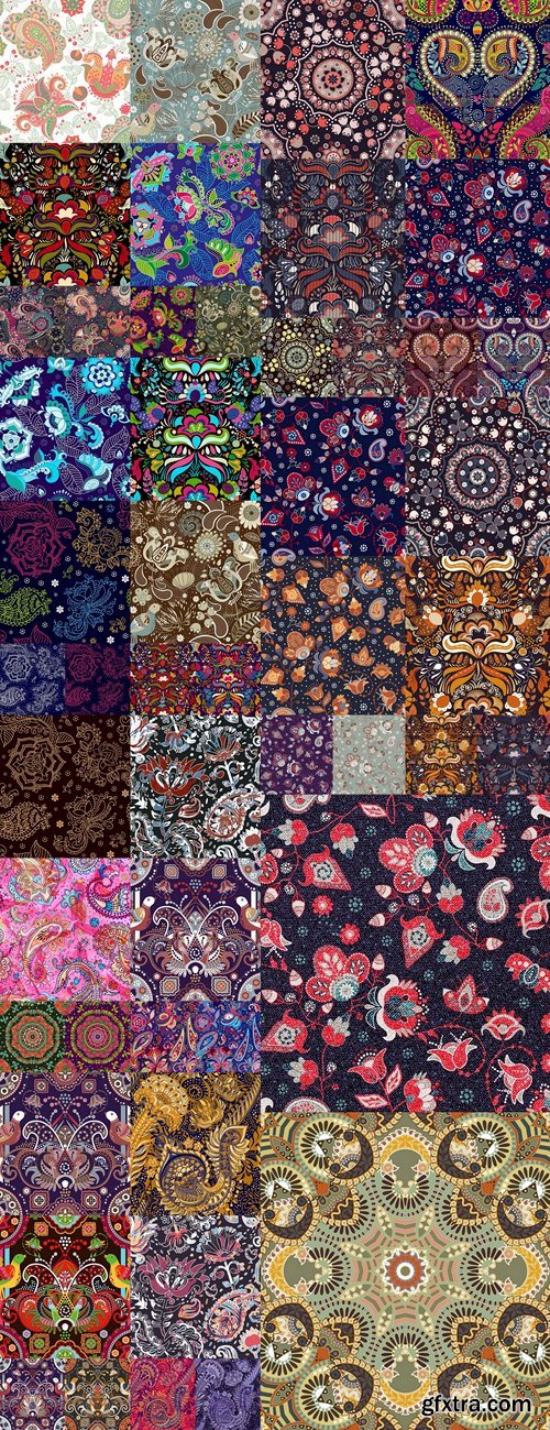 Colorful seamless floral pattern