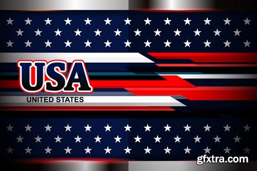 Collection United States flyer banner background is business card template 25 EPS