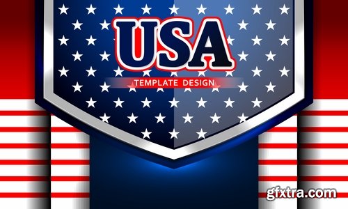 Collection United States flyer banner background is business card template 25 EPS