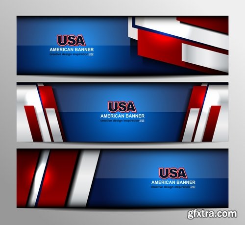 Collection United States flyer banner background is business card template 25 EPS