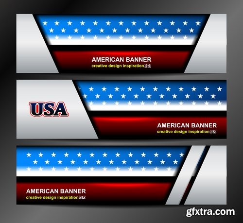 Collection United States flyer banner background is business card template 25 EPS