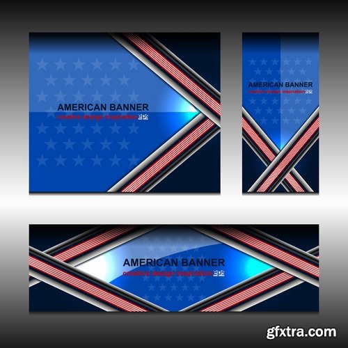 Collection United States flyer banner background is business card template 25 EPS