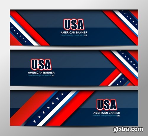 Collection United States flyer banner background is business card template 25 EPS