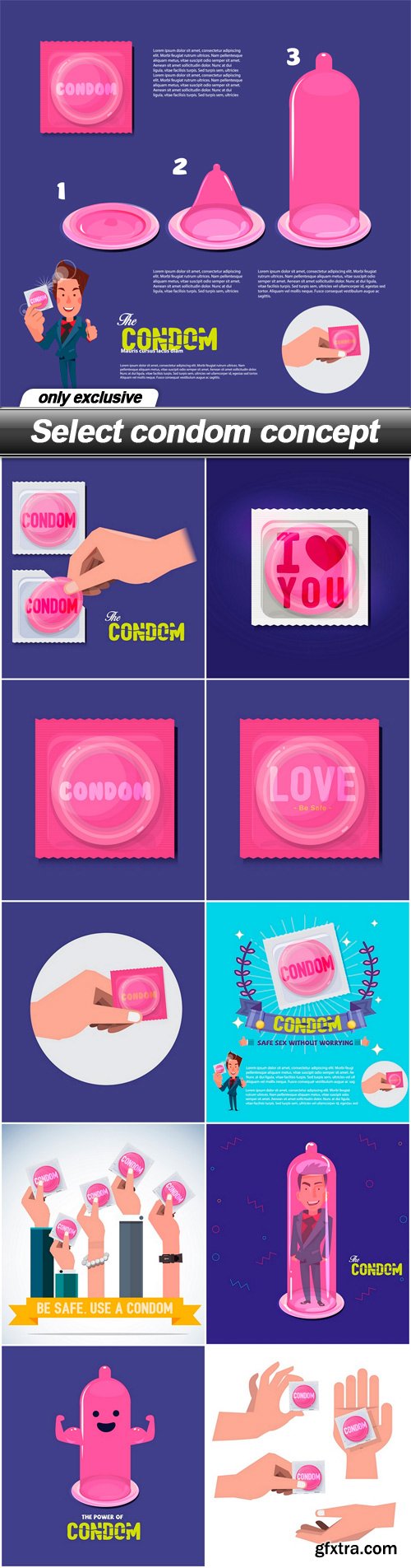 Select condom concept - 11 EPS