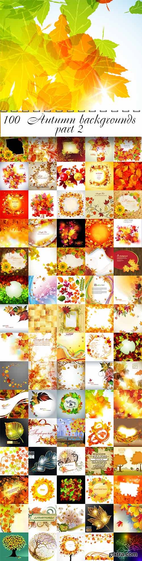 100 Autumn vector backgrounds part 2