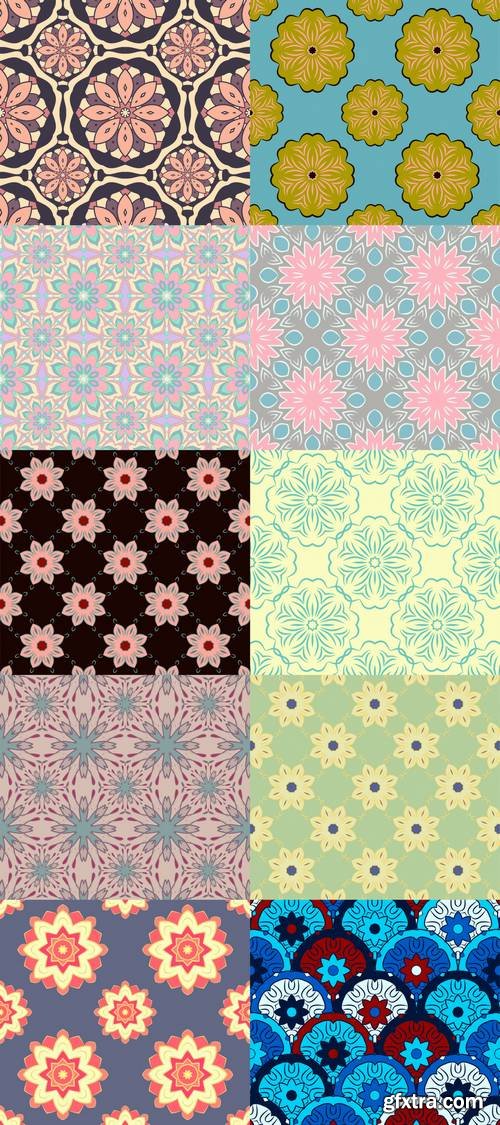 Seamless Pattern with Mandalas