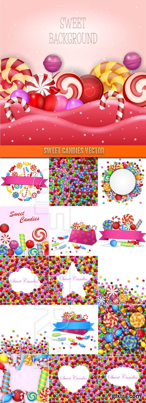 Sweet candies vector