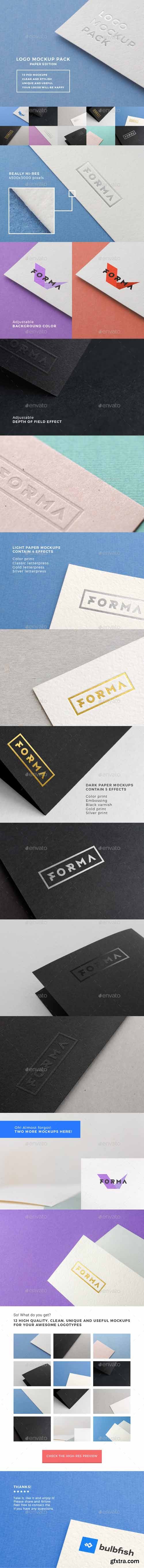 GR - Logo Mockup Pack. Paper Edition 16115801