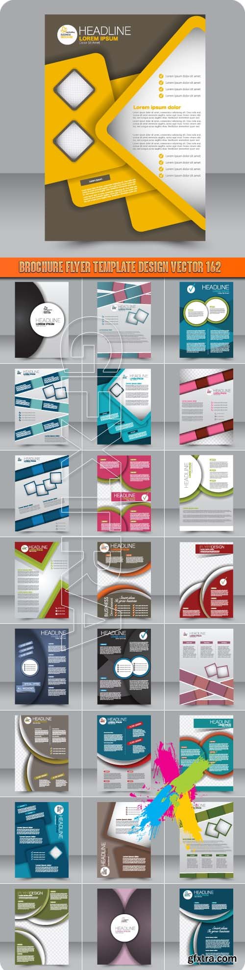 Brochure flyer template design vector 162