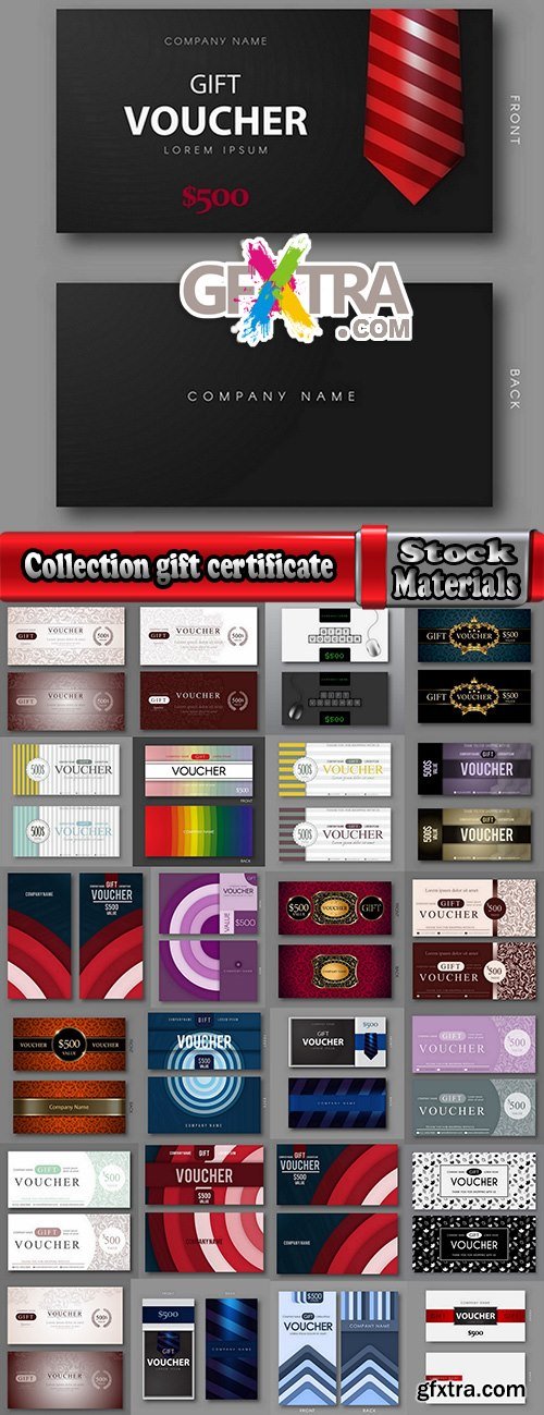 Collection gift certificate business card banner flyer calling card poster 19-25 EPS